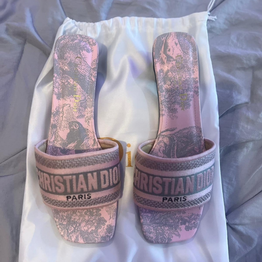 Dior dway heeled slides sz 8